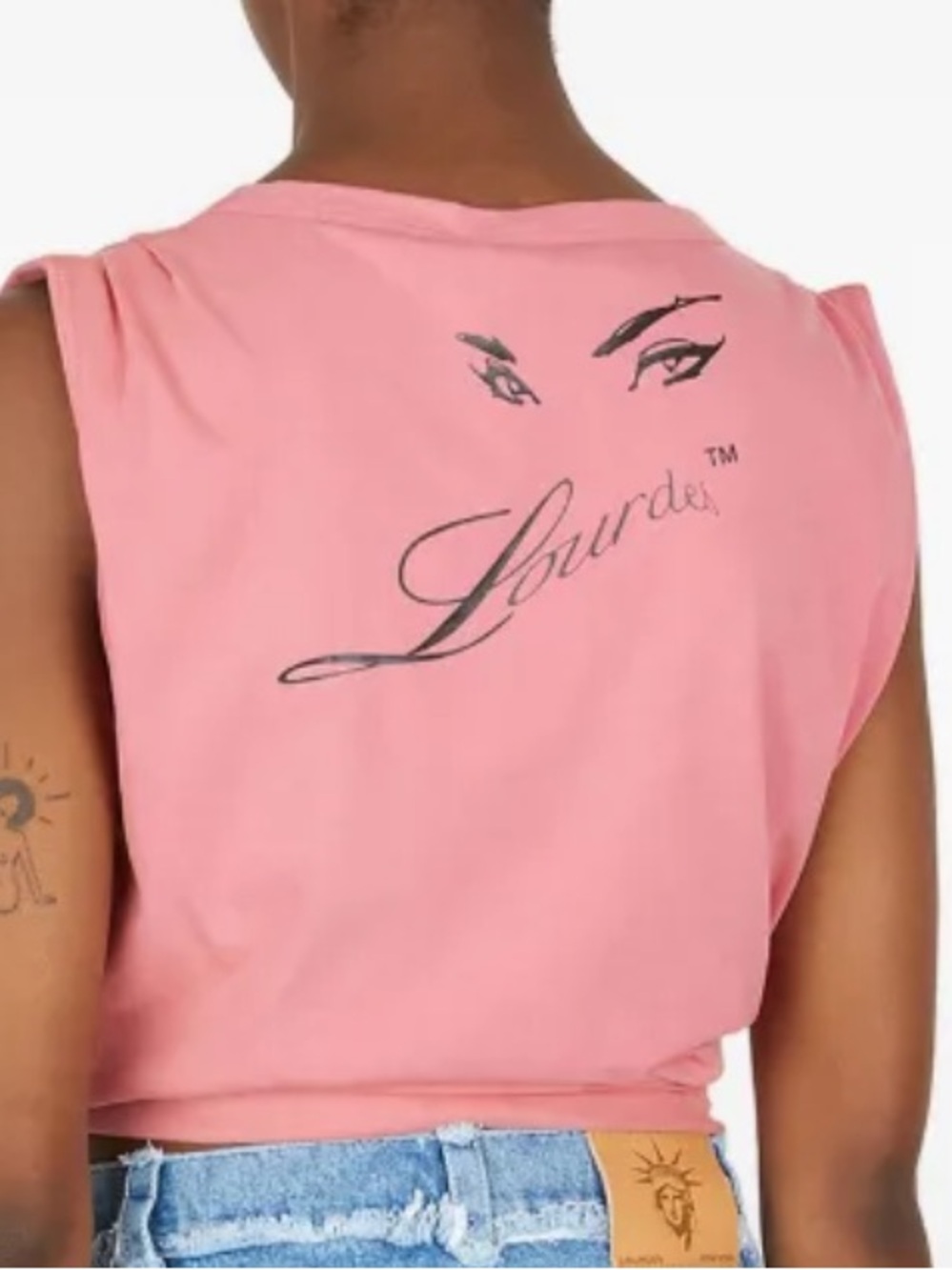 RARE NWT Lourdes New York Gathered Pink Crop Top Size Small - Picture 2 of 10